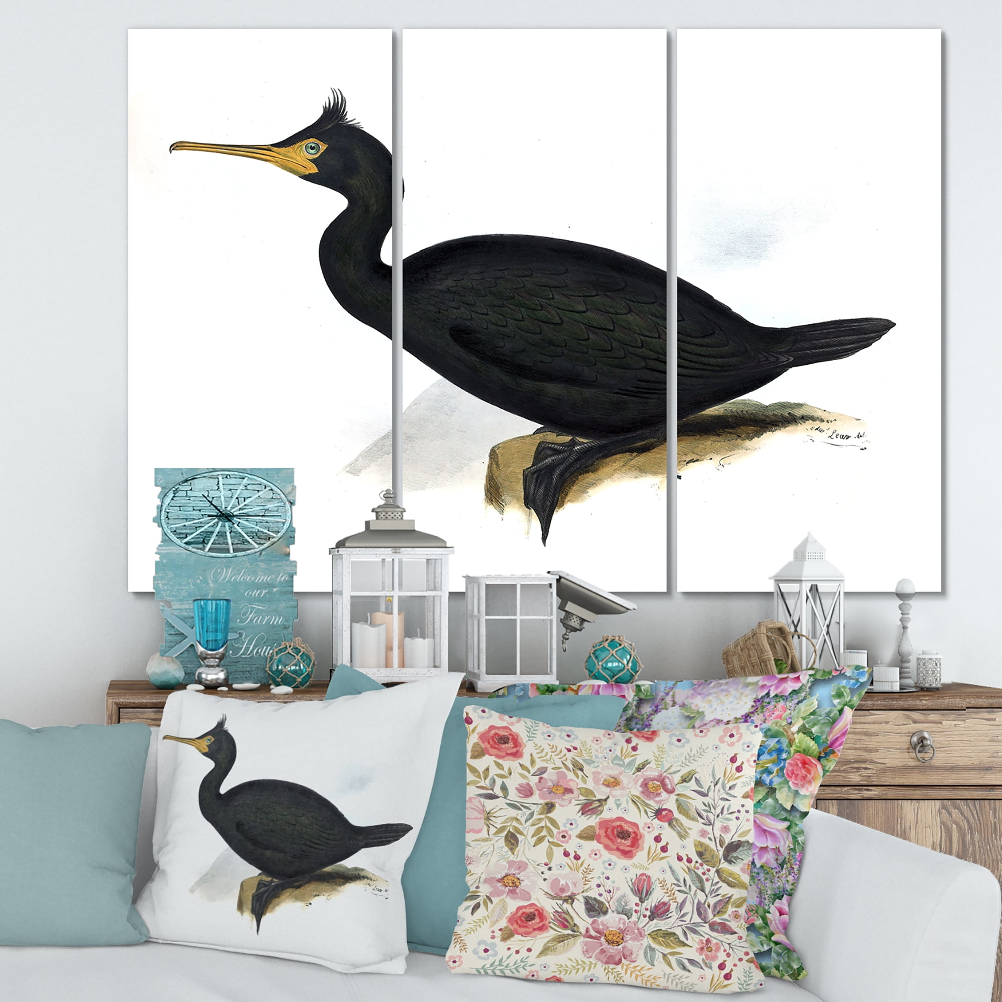 Designart ' Ancient Bird Life IV ' Traditional Canvas Wall Art Print