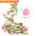 thumbnail image 2 of Guirnalda de flores margaritas artificiales Uxcell, en seda, guirnalda de flores silvestres, colgante falso para decoración de pared, rosa claro, 2 of 5