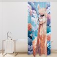 Cute Alpaca Llama Pattern Shower Curtain for Bathroom, 72x72 Inch