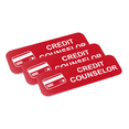 thumbnail image 2 of Credit Counselor 1 x 3" Name Tag/Badge, Red, (3 Pack), 2 of 3