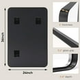 thumbnail image 7 of Bathroom Mirror 36x24 Inch Black Metal Frame Rectangle Vanity Mirror with Rounded Corners, Modern Decorative for Restroom, Farmhouse, Horizontally or Vertically Hanging, 7 of 7