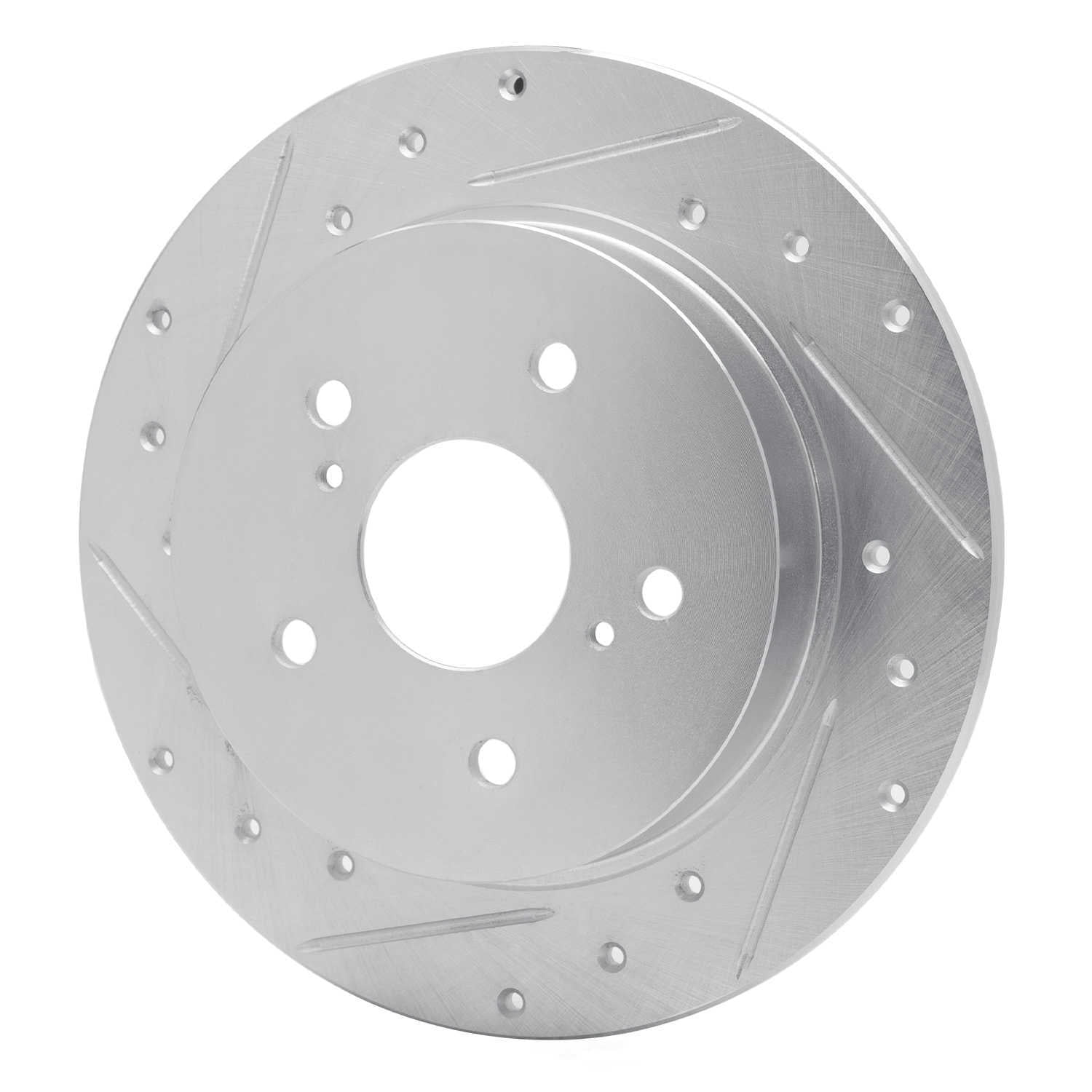 Dynamic Friction Company 631-01005L DFC Brake Rotor - Drilled And Slotted - Silver