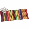thumbnail image 2 of Runner Rug for Bedroom Hallway, Vintage Mexico Colorful Stripe Kitchen Runner Rugs Area Rug 2x6ft, Abstract Ombre Rainbow Pattern Washable Soft Floor Carpet for Entryway Stair, 2 of 9