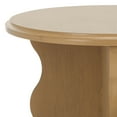 thumbnail image 6 of Safavieh Lilith Wavy Modern Wood Round End Table, Desert Brown, 6 of 11