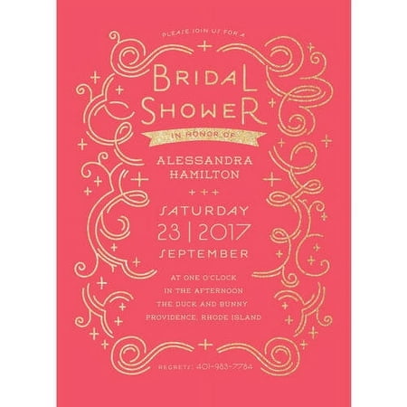 Glamorous Bride Standard Bridal Shower Invitation