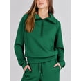 thumbnail image 6 of Franhais Women 2 Pcs Fall Sets Tracksuits Solid Color Sweatshirt and Drawstring Sweatpants for Activewear Workout Outfits Set, 6 of 9