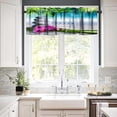 thumbnail image 4 of Bamboo Valance Curtain Forest Tree Nature Image Asian Themed Rod Pocket Valance Window Treatments 1 Panel Short Curtains for Kitchen Farmhouse Living Room Bathroom Decor 54 x 18 in, 4 of 6