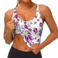 thumbnail image 3 of Pofeuu Rose Flowers Print Sports Bra for Women Sexy Vest Yoga Running Gym Fitness Crop Bras Tops-XX-Large, 3 of 8