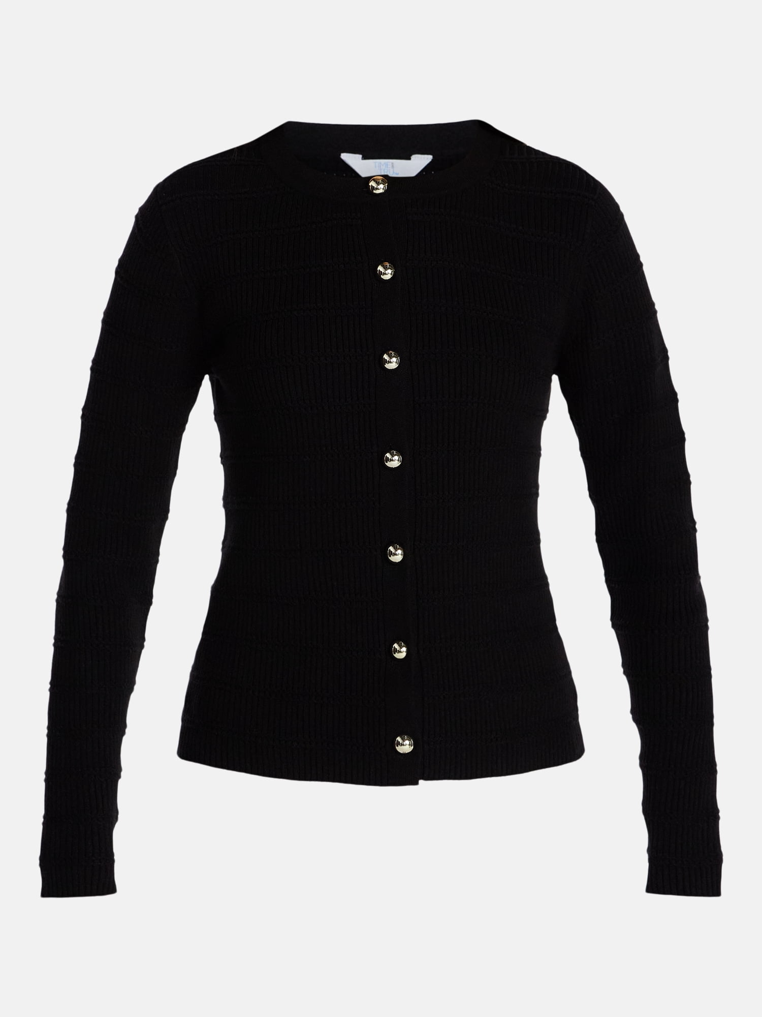 Time and Tru Women's Puckered Stitch Cardigan Sweater, Lightweight, Sizes XS-XXXL