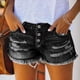 thumbnail image 1 of MKLEKYY Pijama Corto De Mezclilla Para Mujer, Pantalones Cortos Vaqueros Sexys Informales Para Mujer, Pantalones Con Bolsillos Inferiores A La Moda Con Agujeros Para Mujer, 1 of 4