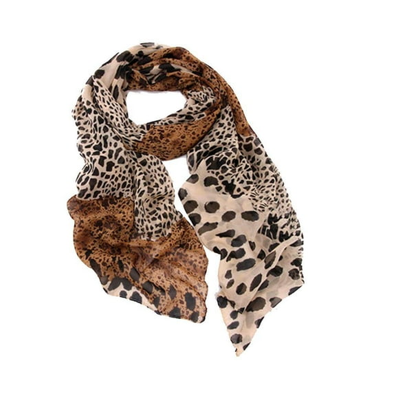 Women's Scarf Leopard Print Fashion Temperament Scarf Chiffon Scarf