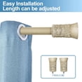 thumbnail image 3 of Urbanest Adjustable Single Curtain Rod Set Tribale Finials – 1 - Inch Diameter, With Cottage Rod, 28–48 Inches, 3 of 6