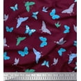 thumbnail image 1 of Soimoi Purple Rayon Fabric Butterflies Butterfly Fabric Prints By Yard 42 Inch Wide, 1 of 3