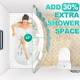 thumbnail image 2 of Adjustable Arched Curved Shower Curtain Rod Rustproof Expandable Aluminum Metal Shower Rod 38-72 Inches Telescoping Design Exquisite Customizable for Bathroom,Need To Drill,Brushed Nickel, 2 of 14