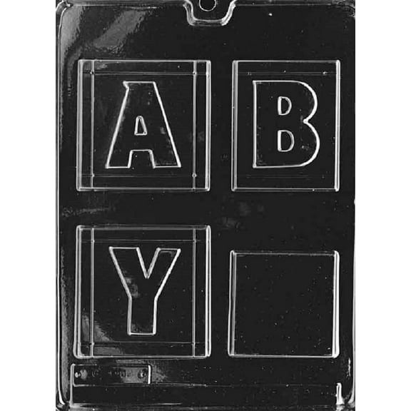 Grandmama's Goodies B015 Large Baby Block Baby Shower Chocolate Candy Soap Mold with Exclusive Molding Instructions