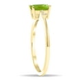 thumbnail image 2 of SZUL Women's Emerald Cut Peridot and Diamond Sparkle Ring in 10K Yellow Gold, 2 of 5