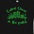thumbnail image 4 of Inktastic St. Patrick's Day Cutest Clover in the Patch in Plaid Boys or Girls Baby T-Shirt, 4 of 5