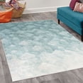 thumbnail image 2 of Geometric Decorative Rug, Gradient Color Change Digital Texture Mosaic Triangle Pixel Graphic Print Art, Quality Carpet for Bedroom Dorm and Living Room, 6 Sizes, Blue Grey, by Ambesonne, 2 of 4