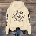 thumbnail image 2 of Bovemsi Sweatshirt for Women Heart Football Graphic Hoodies Fall Long Sleeve Pullover Tops Mom Camo Hoodie, 2 of 3