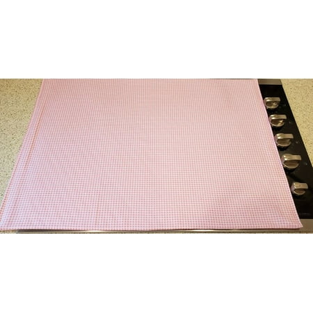 

Pink & White Checked Gingham Cover and Protector for Flat Stove Top by Penny s Needful Things (Quilted Gray)