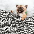 thumbnail image 3 of Naloa Black White Stripes Dog Blanket, 3 Sizes Cat Blanket for Indoor Cats Large Medium Small Dog Gifts-Large, 3 of 8