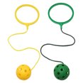 thumbnail image 1 of FELTECHELECTR pelotas de fitness elásticas clásicas para niños, juguetes giratorios con aro para saltar, pelotas giratorias de un solo pie esmeriladas (amarillas y verdes), 1 of 6