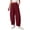 152#Wine, variant on Women's Checkered Barrel Pants 2026 Summer Loose Fit Gingham Trousers Lightweight Casual Beach Lounge Palazzo Bottoms Red L
