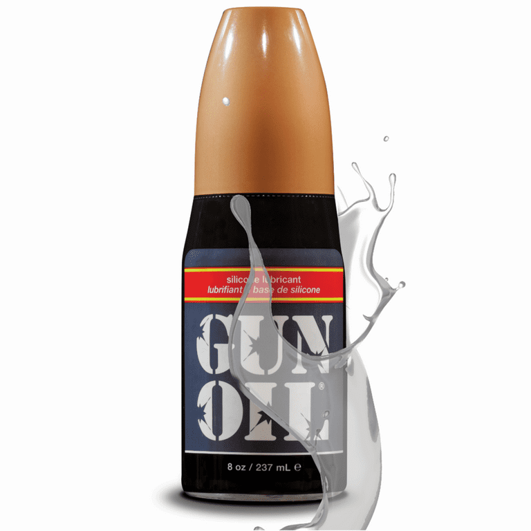 Gun Oil Silicone Lube - Silicone Based Liquid Personal Lubricant - 8oz /  240 ml Bottle - DISCREET! 