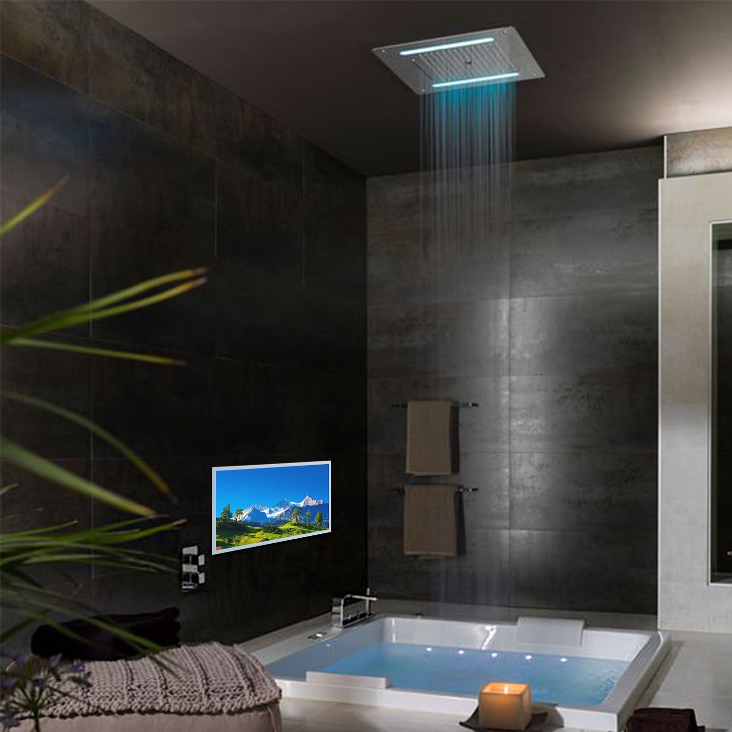 Soulaca 27 inches Smart Bathroom Mirror LED TV Waterproof Atsc Tuner webOS System AI Built-in Voice Control New