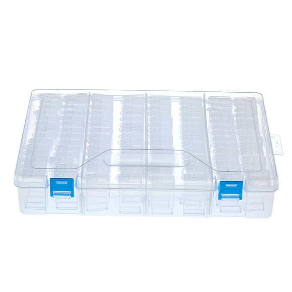 Yeacher Boîte de Rangement en Plastique Transparent pour Diamants avec Compartiment, Lot de 112, Outil Transparent pour Broderie Diamant, Peinture, Accessoire, Perçage, Bijoux, Perles, Contenant, Support avec Étiquette