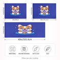 thumbnail image 4 of Dailycode Satin Pillow Case Standard Silk Pillow Cover for Hair and Skin Envelope Closure Cute Corgi Dog on Swimming Ring 20"x26", 4 of 9