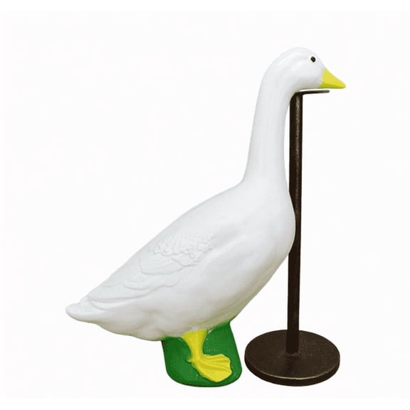 Goose Statue,White Geese Duck Garden Statues,Resin Porch Goose Wild Goose Outdoor Lawn Statue Art Decor Ornament for Home Decor Housewarming Gifts Waterproof and Fillable