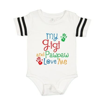 

Inktastic My Gigi and Pawpaw Love Me Gift Baby Boy or Baby Girl Bodysuit