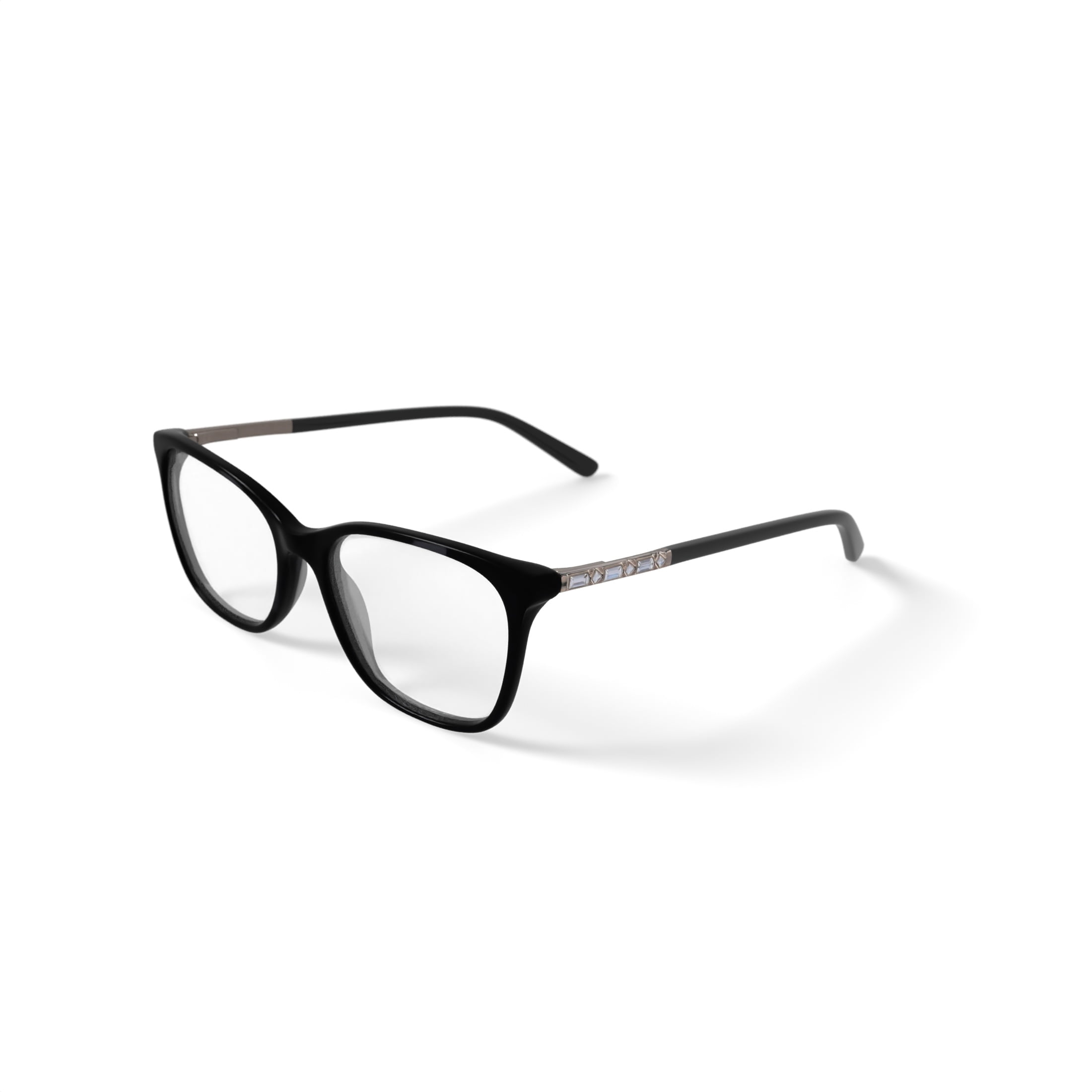 Luxe Women's WLO464 Square Prescription Eyeglasses with Case, Black