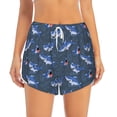thumbnail image 2 of Salouo Cartoon Shark Print Women's 2 in 1 Running Shorts Double-Layer Shorts Athletic Workout Gym Yoga Shorts Running Shorts for Women-XX-Large, 2 of 7