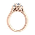 thumbnail image 2 of 1/2 Carat 3-Stone Diamond Engagement Ring in 14K Rose Gold (Ring Size 4.75), 2 of 4