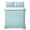 Teal, Aqua, Mint, variant on Quilts Twin Size Bedding Set, Teal Rustic Lightweight Quilted Comforter, Vintage Farmhouse Aqua Solid Color Soft Reversible Bedspread Coverlet with Pillow Covers for All Season, 68" x 86"