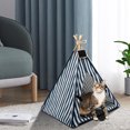 thumbnail image 5 of Pet Mini Teepee Dogs Tent Dog/Cat Bed Play House Igloo Cave With Cushion Blackboard, 5 of 13