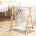 thumbnail image 5 of golytefs Wood Clothes Rack Foldable Clothing Rack Garment Rack For Entryway And Bed Room, 5 of 9