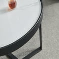 thumbnail image 5 of Aukfa Nesting Coffee Table,Metal Frame with Round Glass Top,Set of 2 End Tables, 5 of 8