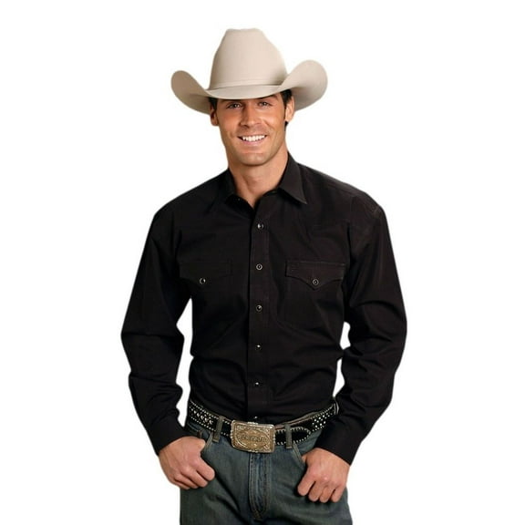Stetson Classic Western Black Snap - Mens Shirt - 11-001-0465-1022Bl