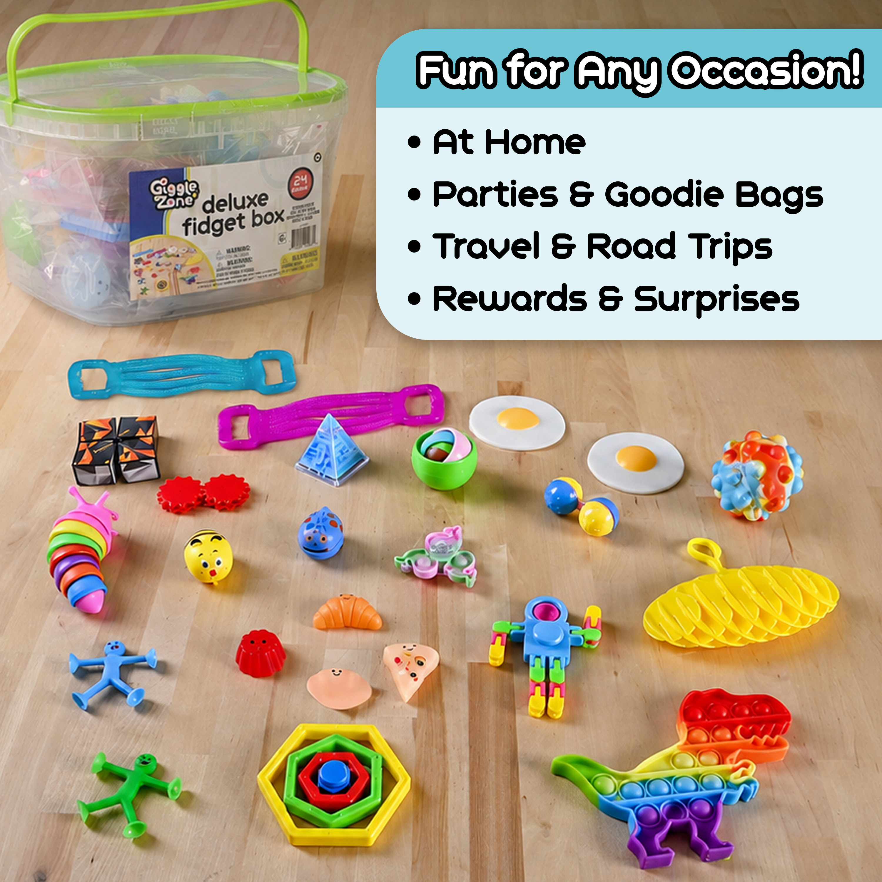 Giggle Zone Fidget Box - 24 Sensory Toys with Storage photo 6