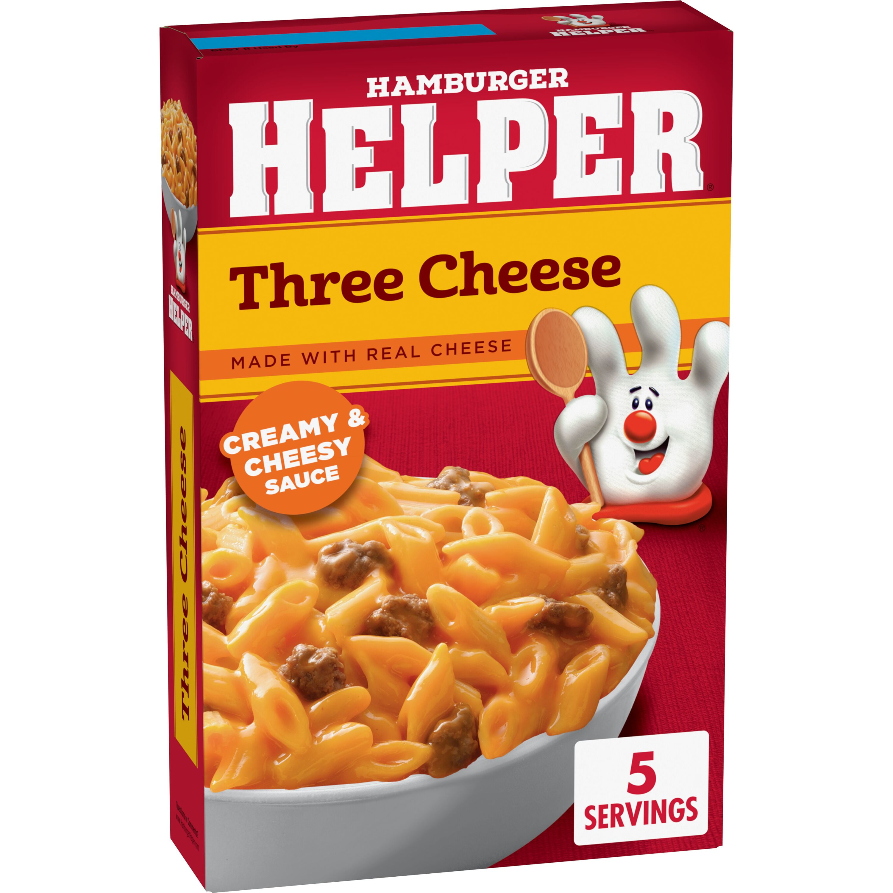 (8 pack) Hamburger Helper Pasta Three Cheese, 6 Ounces Box
