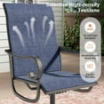thumbnail image 4 of Vicllax 5-Piece Outdoor Patio Dining Set Metal Swivel Chairs & Round Steel Table with Umbrella Hole, 4 of 11