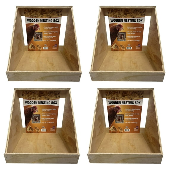 Farm Innovators Single Nesting Box for Chickens, Ducks and Birds, 4 Pack