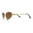 thumbnail image 6 of Womens Y2K Styling Metal Rim Cat Eye Retro Sunglasses Gold - Brown, 6 of 8