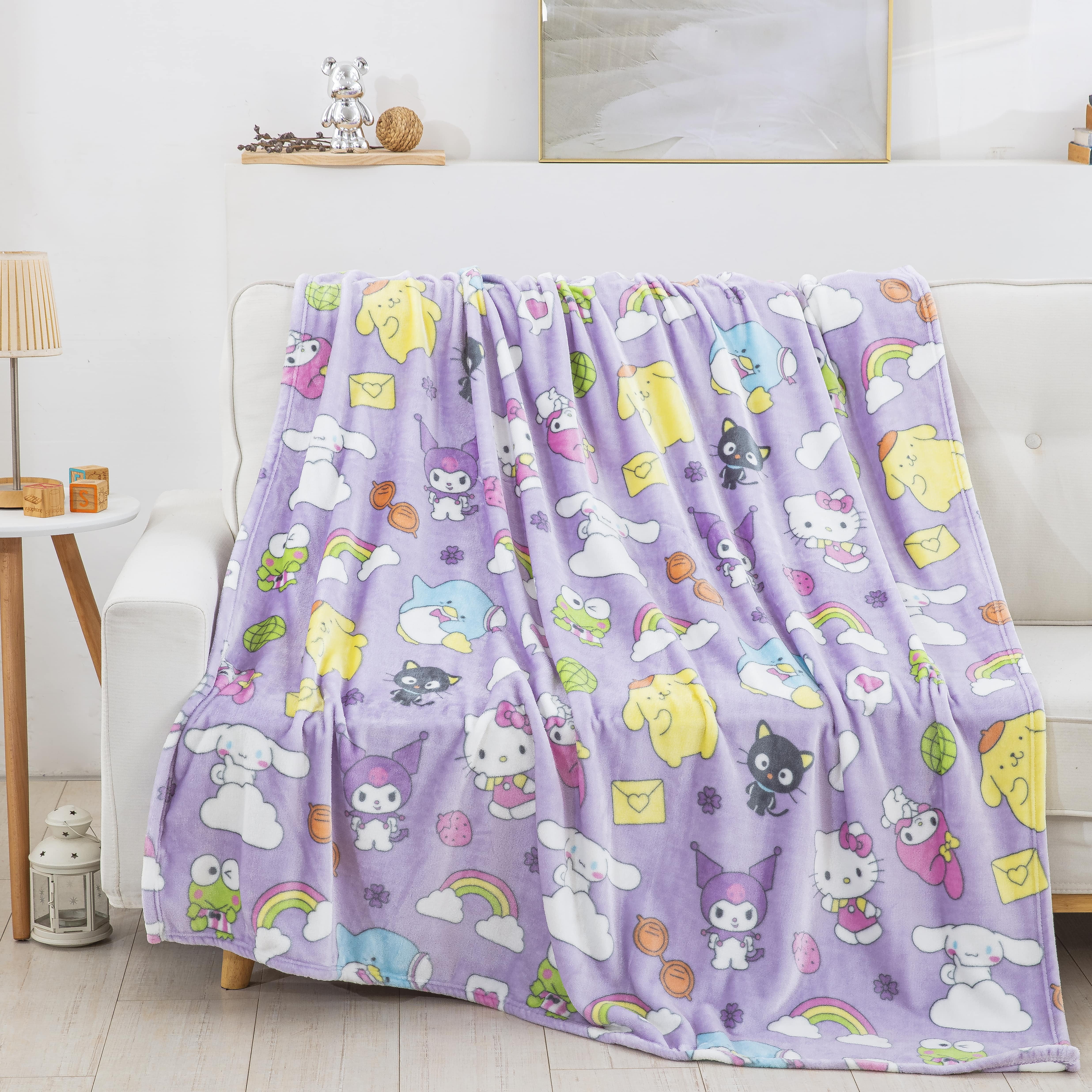 Hello Kitty Cutie Clouds Cloud Throw for Kids, 60x70 inches