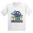 thumbnail image 3 of Inktastic Girl Dinosaur I Love Dinosaurs Youth T-Shirt, 3 of 5