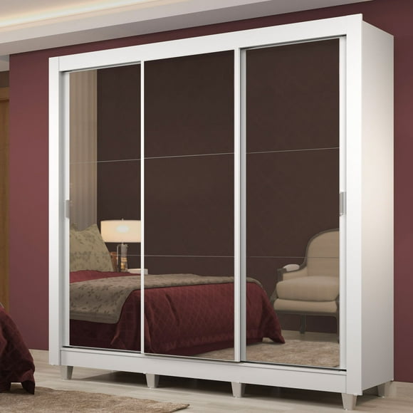 Ropero Closet Lyon Plus 3 Puertas con 3 Espejo con Pies B