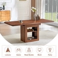 thumbnail image 4 of StnTalk Small Space Dining Table Set for 4, 59"-71" Expandable Kitchen Table Set, Apartment Dining Room Table with 4 Chairs & Storage, 4 of 10